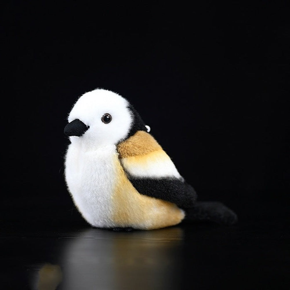 Lifelike Adorable Long-Tailed Tit Bird Plush – Realistic and Chubby Design