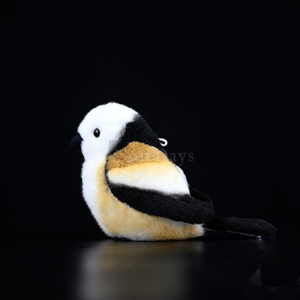 Lifelike Adorable Long-Tailed Tit Bird Plush – Realistic and Chubby Design