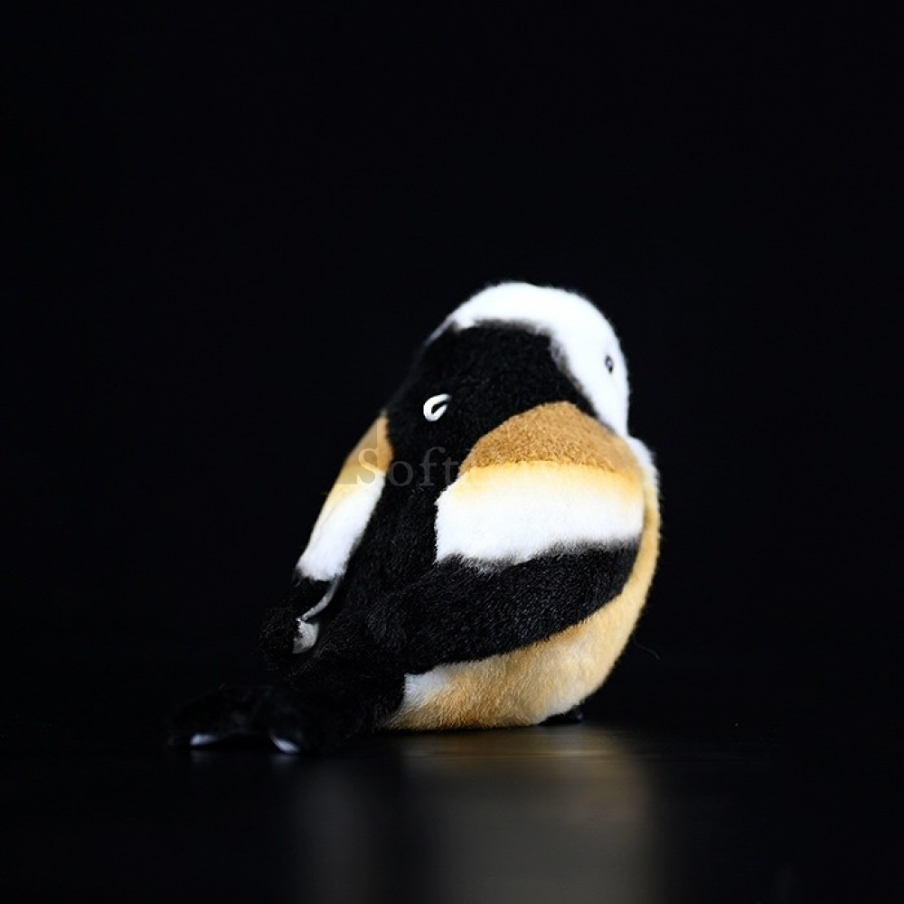 Lifelike Adorable Long-Tailed Tit Bird Plush – Realistic and Chubby Design