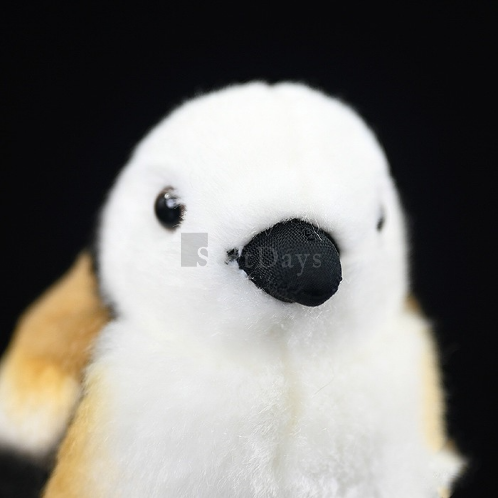 Lifelike Adorable Long-Tailed Tit Bird Plush – Realistic and Chubby Design