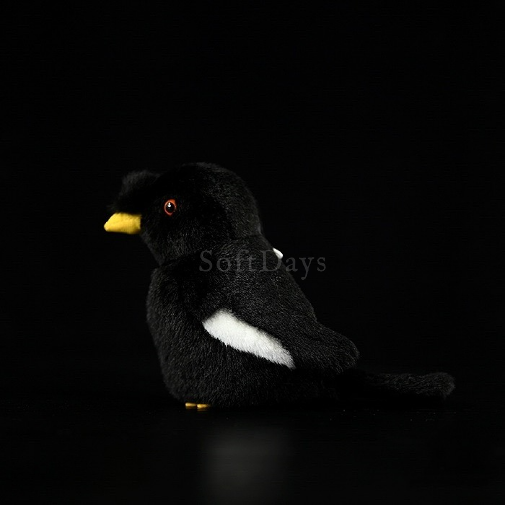 Lifelike Adorable Crested Myna Bird Plush – Realistic and Chubby Design