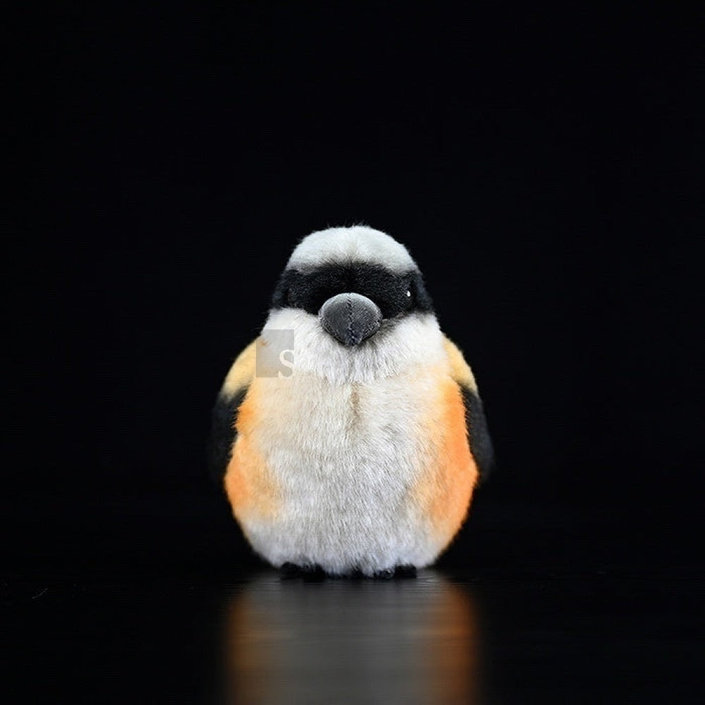 Lifelike Adorable Long-Tailed Shrike Bird Plush – Realistic and Chubby
