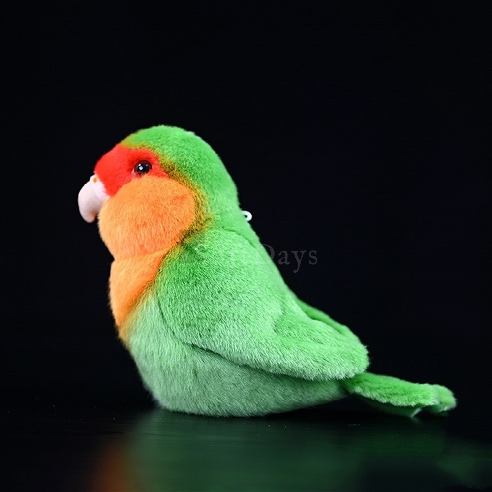 Lifelike Adorable Green Lovebird Parrot Plush – Realistic and Chubby Design