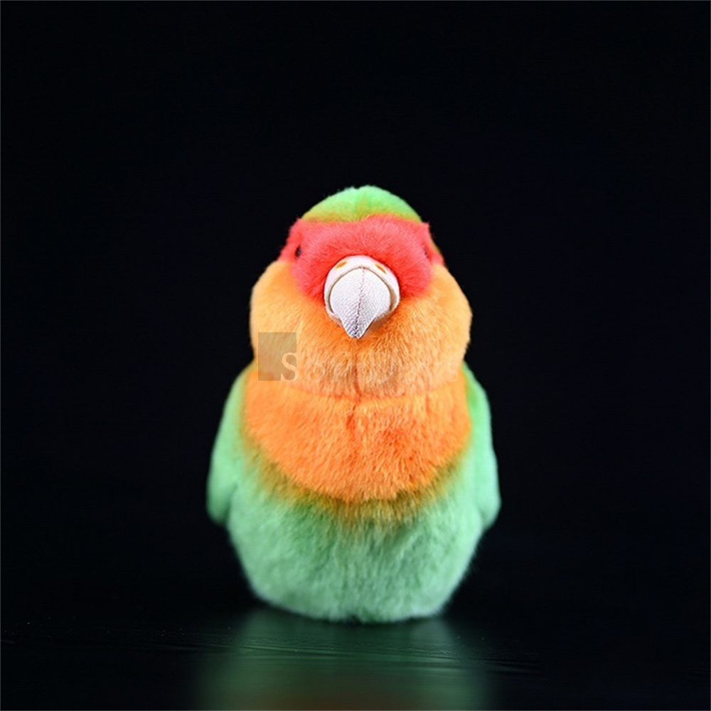 Lifelike Adorable Green Lovebird Parrot Plush – Realistic and Chubby Design