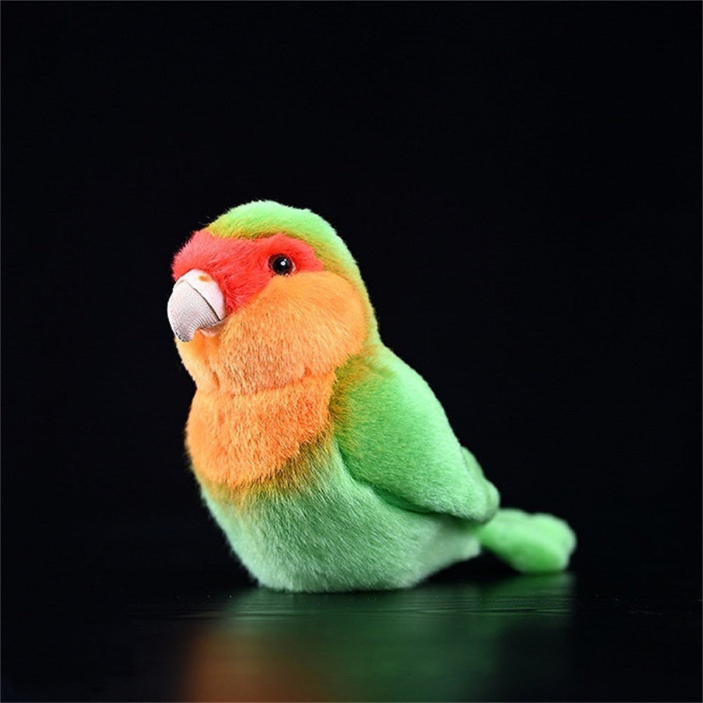 Lifelike Adorable Green Lovebird Parrot Plush – Realistic and Chubby Design