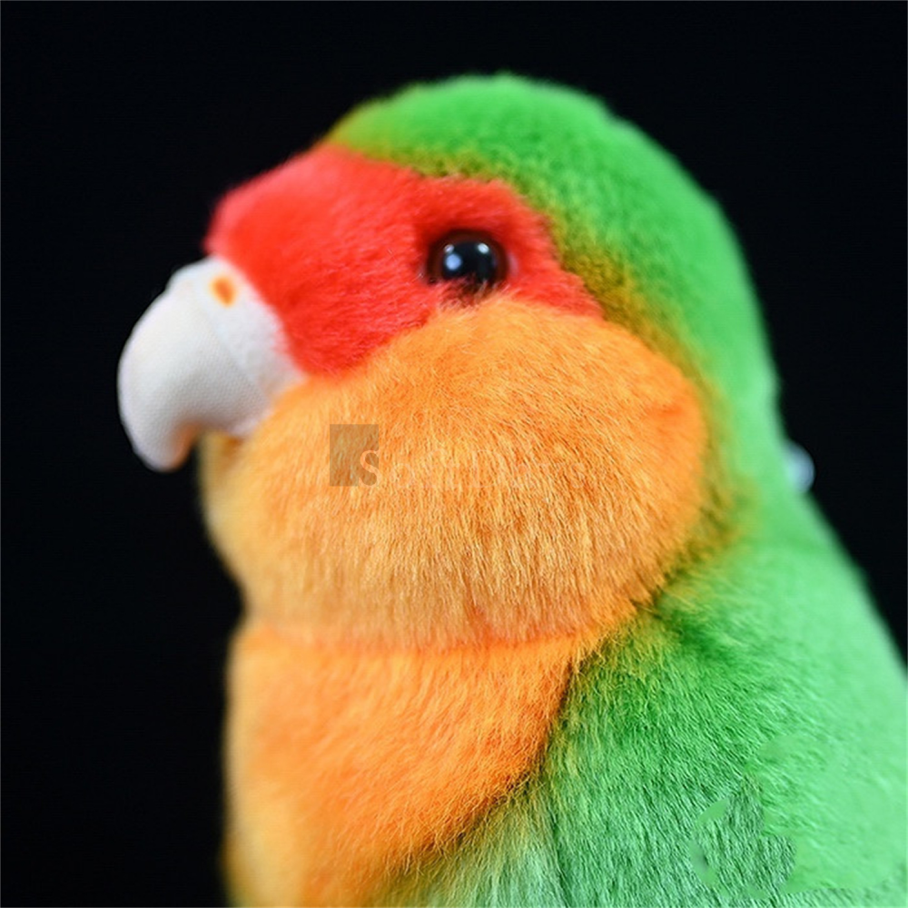 Lifelike Adorable Green Lovebird Parrot Plush – Realistic and Chubby Design