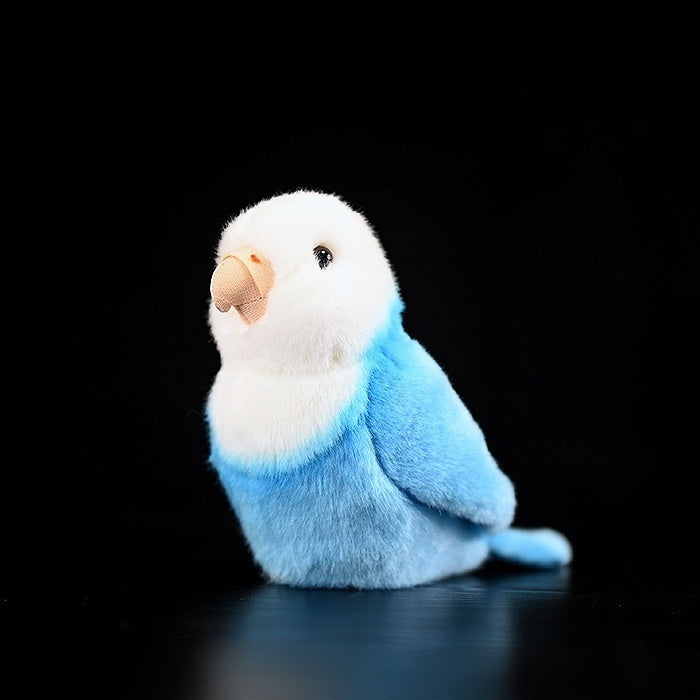 Realistic Blue Lovebird plush toy with soft and vibrant blue feathers