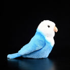 Adorable Blue Lovebird Plush by SoftDaysLab, showing its fluffy and lifelike design