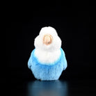 Front view of Blue Lovebird Plush by SoftDaysLab, featuring lifelike details and a chubby design