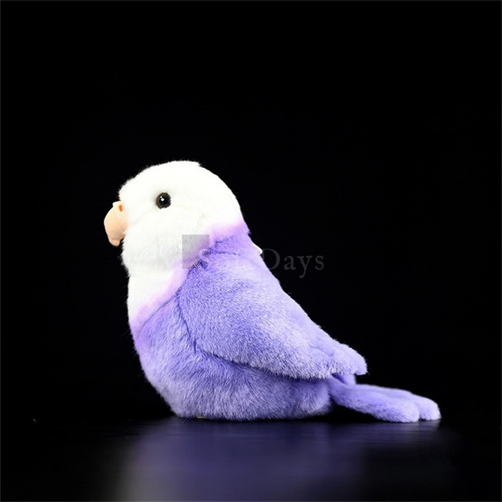 Lifelike Adorable Purple Lovebird Soft Stuffed Plush – Realistic and Chubby