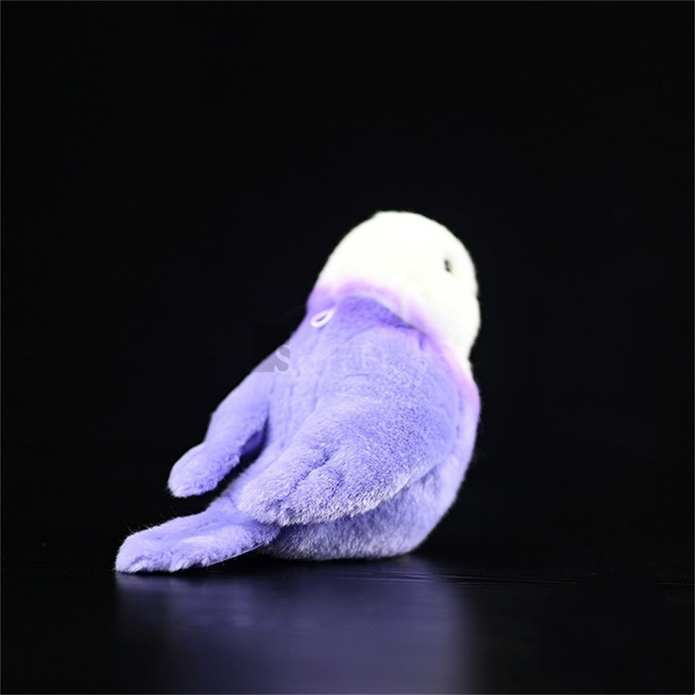 Lifelike Adorable Purple Lovebird Soft Stuffed Plush – Realistic and Chubby
