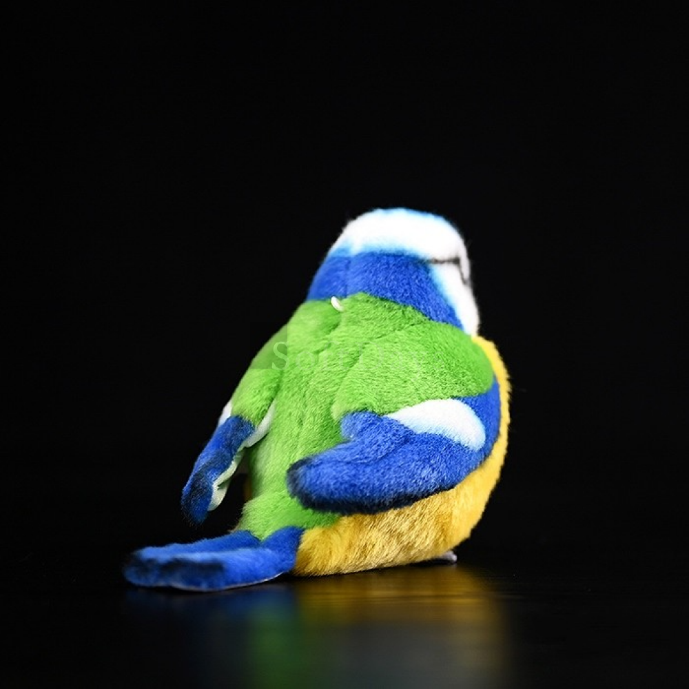 Lifelike Adorable Eurasian Blue Tit Plush Toy – Realistic Design and Chubby Charm