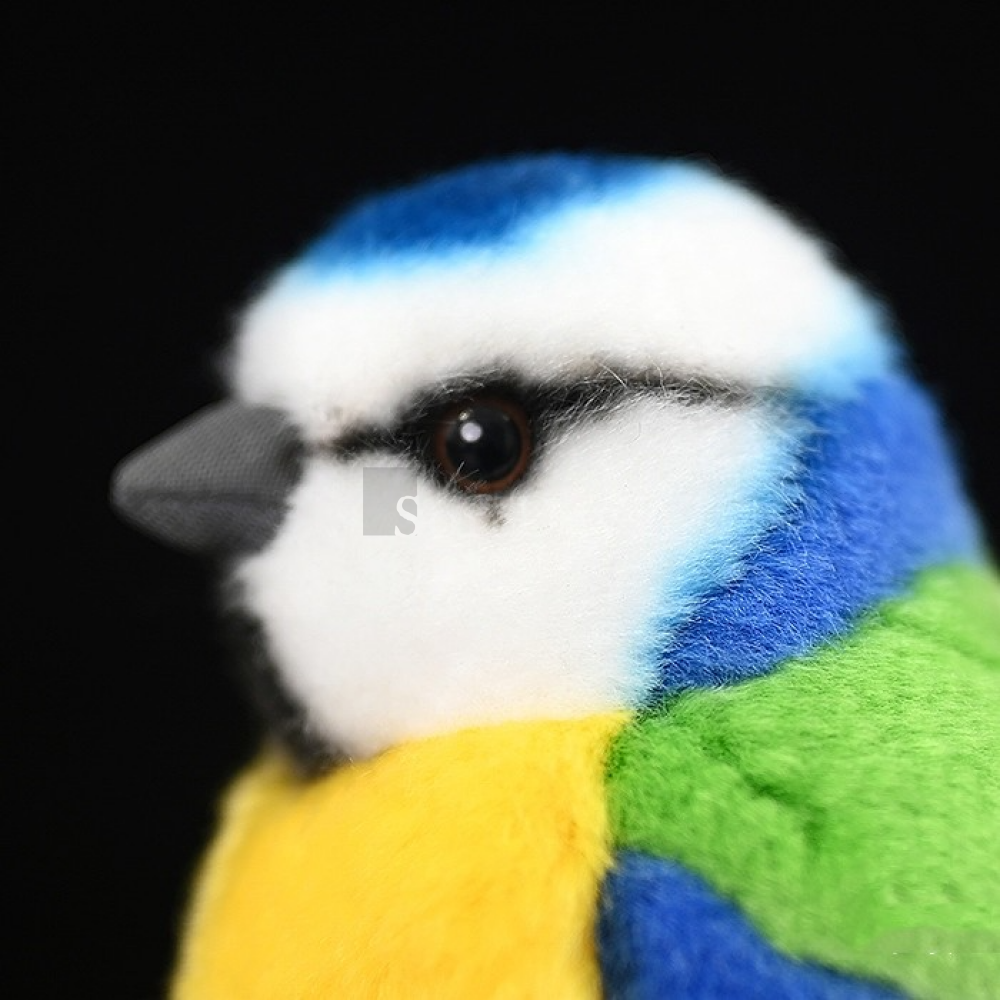 Lifelike Adorable Eurasian Blue Tit Plush Toy – Realistic Design and Chubby Charm