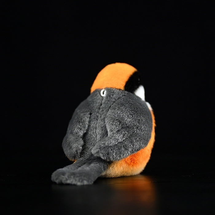 Adorable Black-Throated Bushtit Plush Toy – Lifelike and Chubby