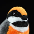 Adorable Black-Throated Bushtit Plush Toy – Lifelike and Chubby