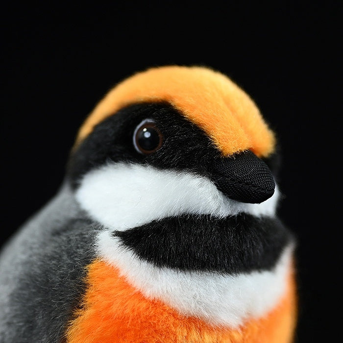 Adorable Black-Throated Bushtit Plush Toy – Lifelike and Chubby