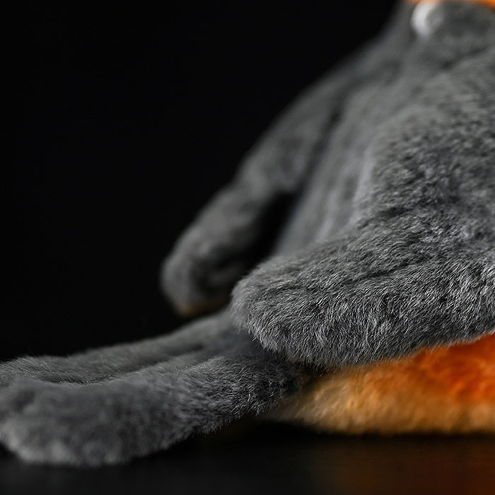 Adorable Black-Throated Bushtit Plush Toy – Lifelike and Chubby