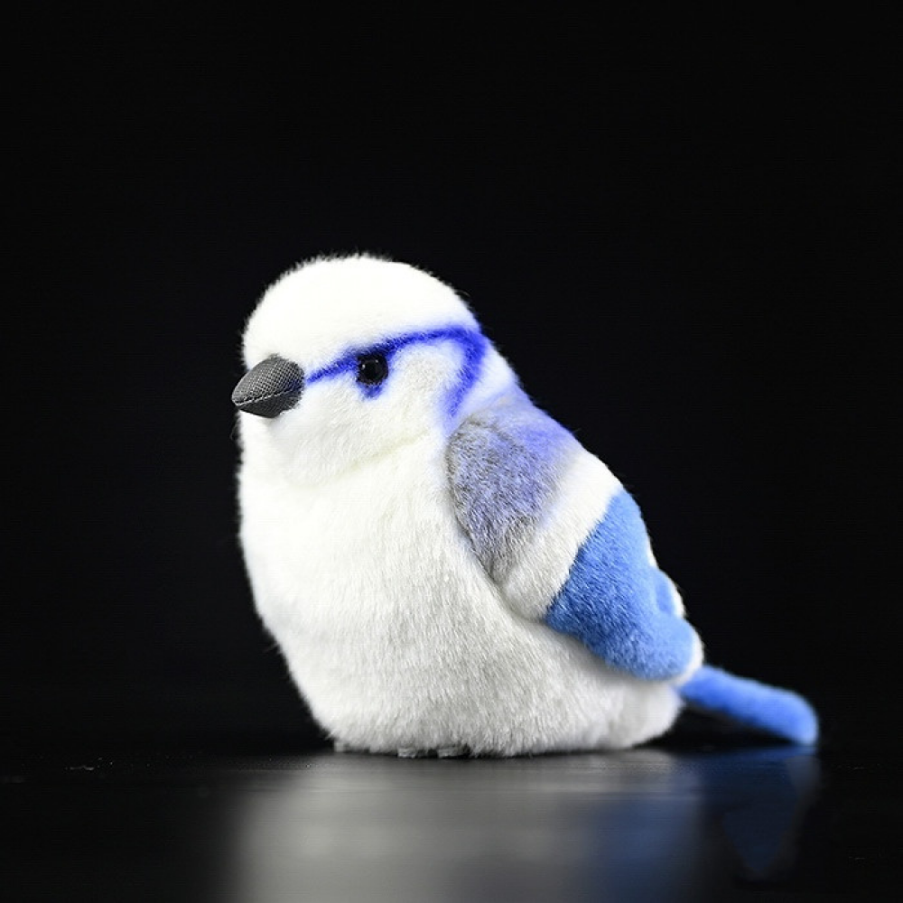 Adorable Azure Tit Bird Plush Toy – Lifelike and Chubby