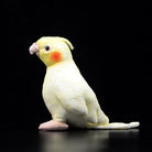 Realistic Yellow Lutino Cockatiel Parrot Plush Toy – Adorable and Soft