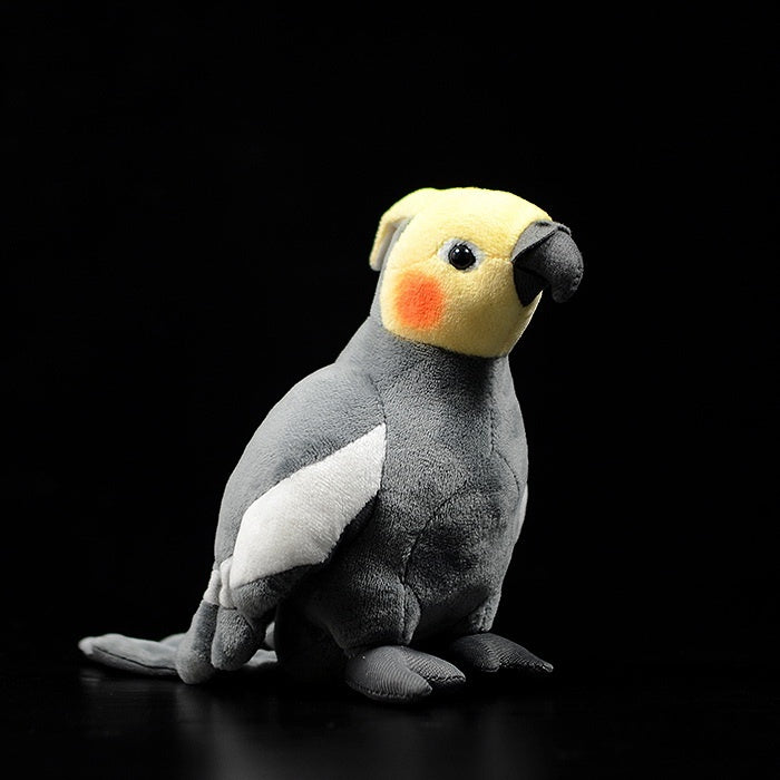 Realistic Grey Cockatiel Bird Plush Toy – Soft, Charming, and Lifelike