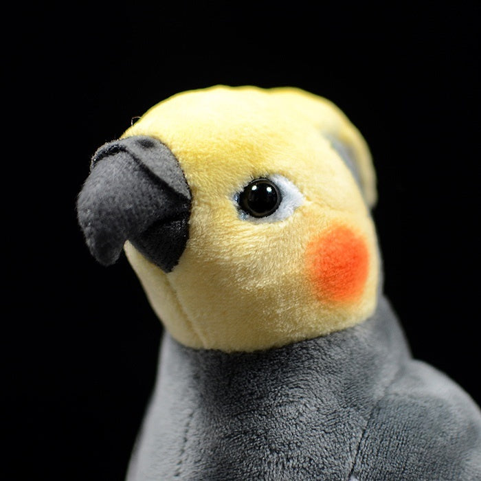 Realistic Grey Cockatiel Bird Plush Toy – Soft, Charming, and Lifelike