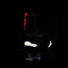 Back view of Southern Ground Hornbill bird plush toy showing detailed black feathers and white highlights