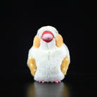 Front view of Zebra Finch Plush Toy by SoftDaysLab, a chubby and realistic plush for bird lovers
