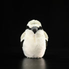 Front view of Giant Grey Shrike Plush Toy by SoftDaysLab, emphasizing its chubby and realistic appearance