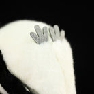 Close-up of Giant Grey Shrike Plush Toy's feet, featuring soft and adorable design elements for collectors
