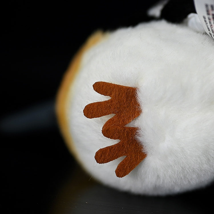 Bottom view of Eurasian Hoopoe Plush Toy's feet, featuring soft and durable materials for collectors