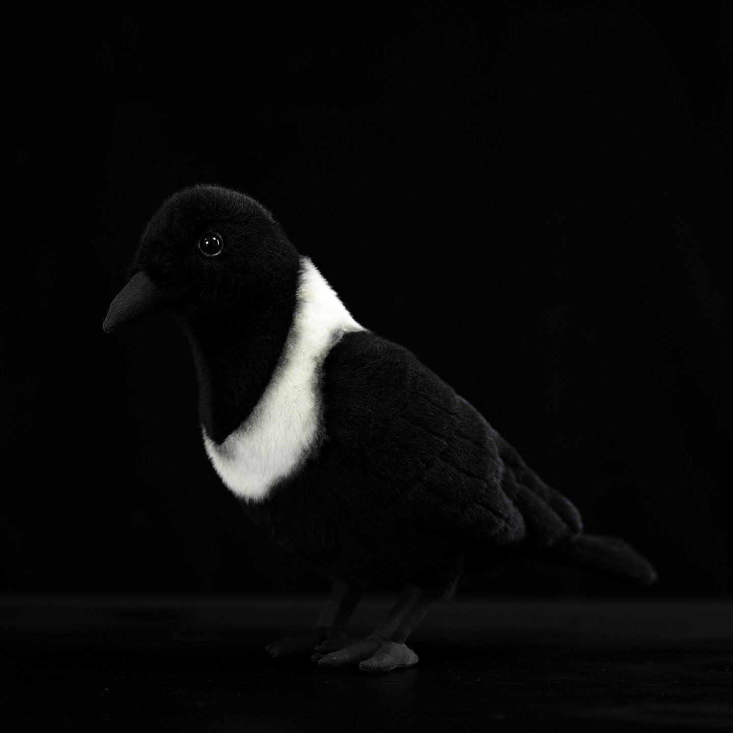SoftDaysLab リアルな首輪カラスのぬいぐるみ – 鳥好きの方のための
