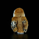Rear view of the Barn Owl Plush Toy showcasing its beautifully patterned wings and realistic textures