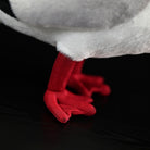 Close-up of the vivid red feet of a Brown-headed Gull plush by SoftDaysLab, made with attention to detail