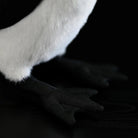 Close-up of Razorbill soft toy's feet by SoftDaysLab®, emphasizing its lifelike textured details