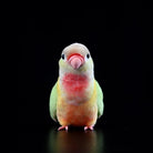 Front view of Pineapple Green-cheeked Conure plush by SoftDaysLab®, showcasing its realistic parrot details