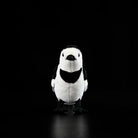 Front view of the White Wagtail plush toy by SoftDaysLab®, designed with realistic black-and-white details