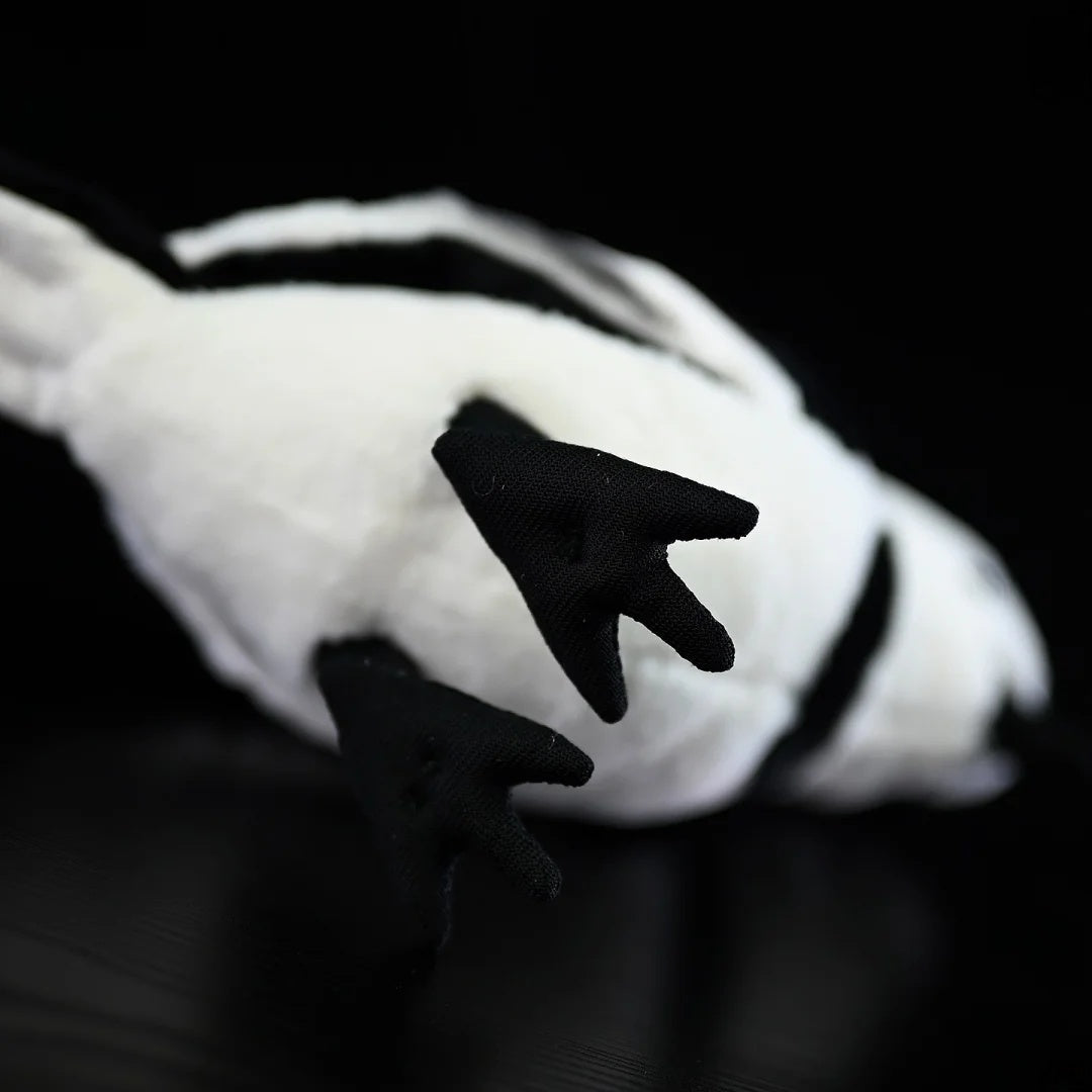 Close-up of the White Wagtail plush feet by SoftDaysLab®, designed with precision to resemble the real bird