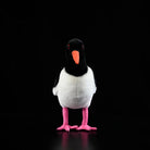 Front view of Eurasian Oystercatcher plush by SoftDaysLab®, showcasing its vibrant orange-red bill and lifelike design
