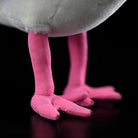 Pink legs detail on Eurasian Oystercatcher plush by SoftDaysLab®, showing its high-quality craftmanship