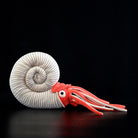 Complete side view of Perisphinctes ammonite plush by SoftDaysLab, featuring a realistic fossil-inspired design