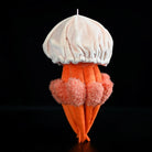 Back view of a realistic flame jellyfish plush toy with soft textures by SoftDaysLab