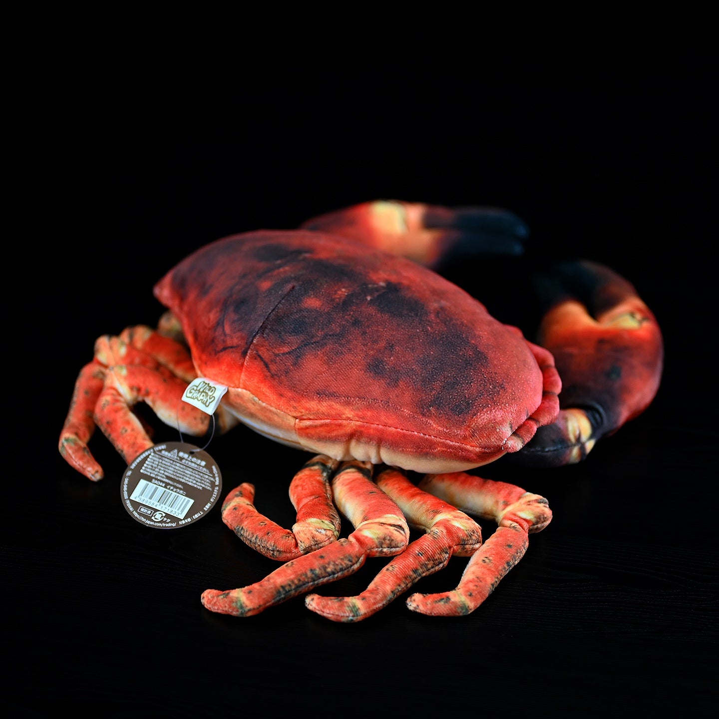 Realistic Edible Crab Plush – Soft Stuffed European Brown Crab