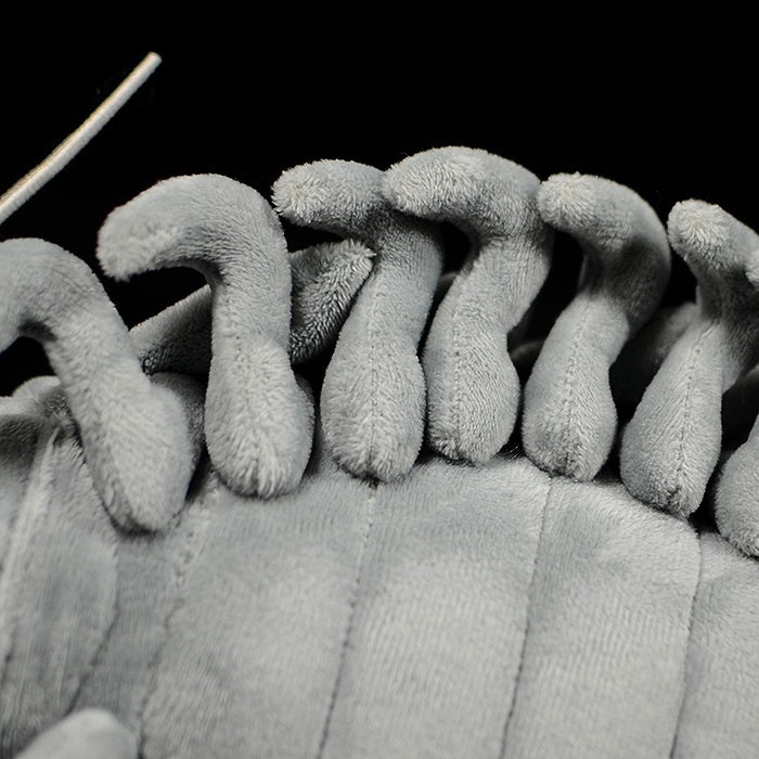 Close-up view of giant isopod plush legs, showcasing realistic details for sea animal enthusiasts