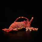 Rear view of Japanese spiny lobster plush toy showcasing detailed tail fins and realistic texture