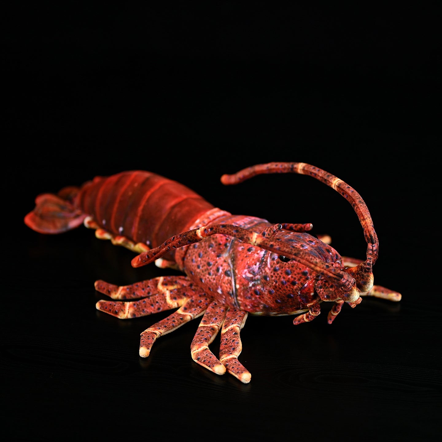 Japanese spiny lobster plush toy in a resting pose, perfect for marine enthusiasts and collectors