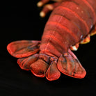 Tail detail of Japanese spiny lobster plush toy, featuring soft fabric and lifelike patterns