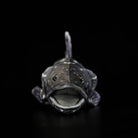 Front view of Latimeria coelacanth plush toy, featuring lifelike face details and open mouth