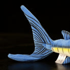 Tail detail of Blue Marlin stuffed toy by SoftDaysLab, realistic plush design with black-striped texture