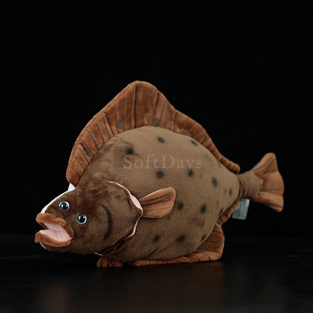 Realistic Flounder Flatfish Plush Toy – Soft and Lifelike