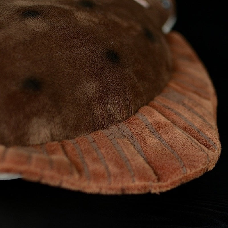 Close-up of the flounder plush fins, showcasing intricate stitching and lifelike textures
